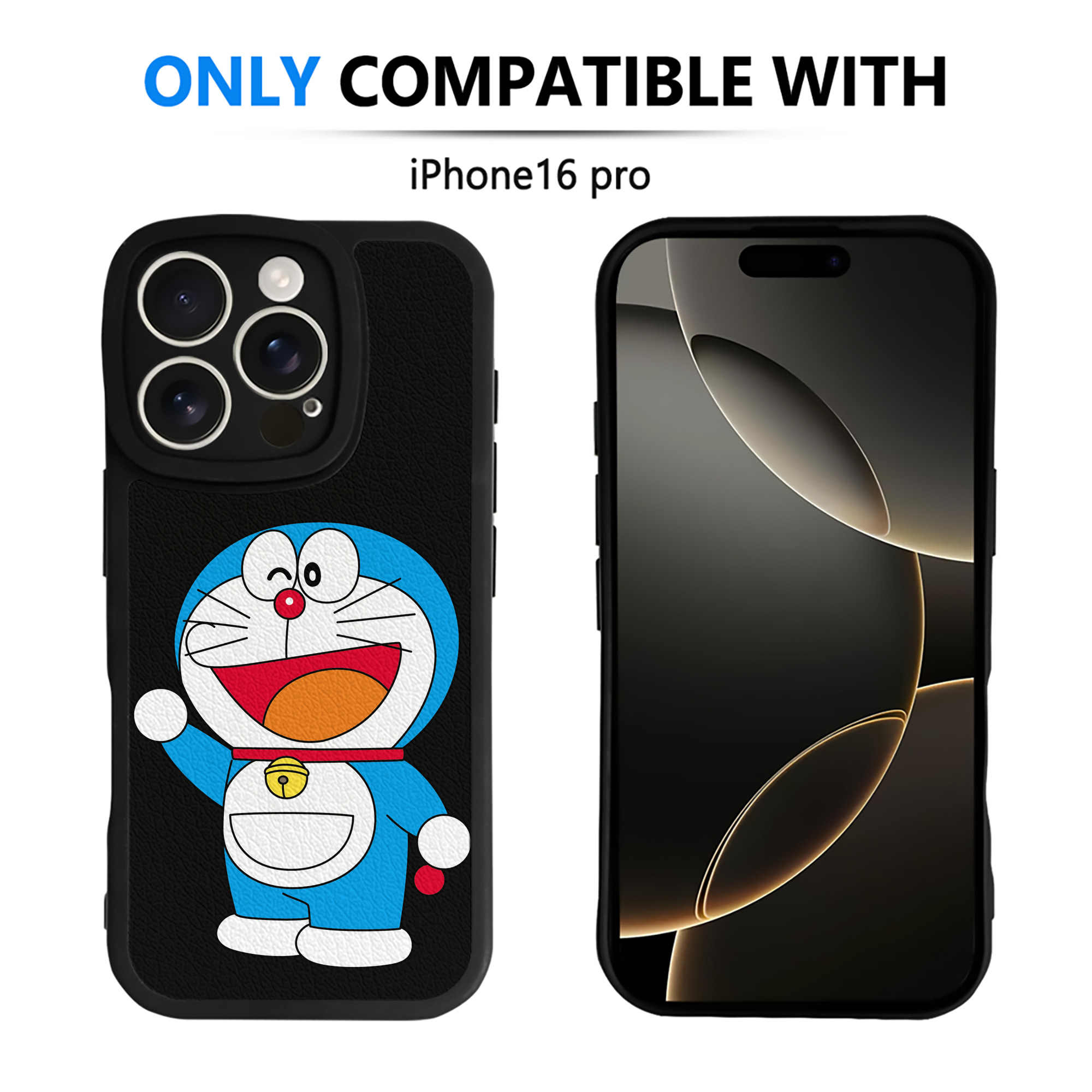 （画像用） ドラえもん Doraemon 【iPhone 16シリーズ対応】シリコンスマホケース（レザー調） 材質：シリコン